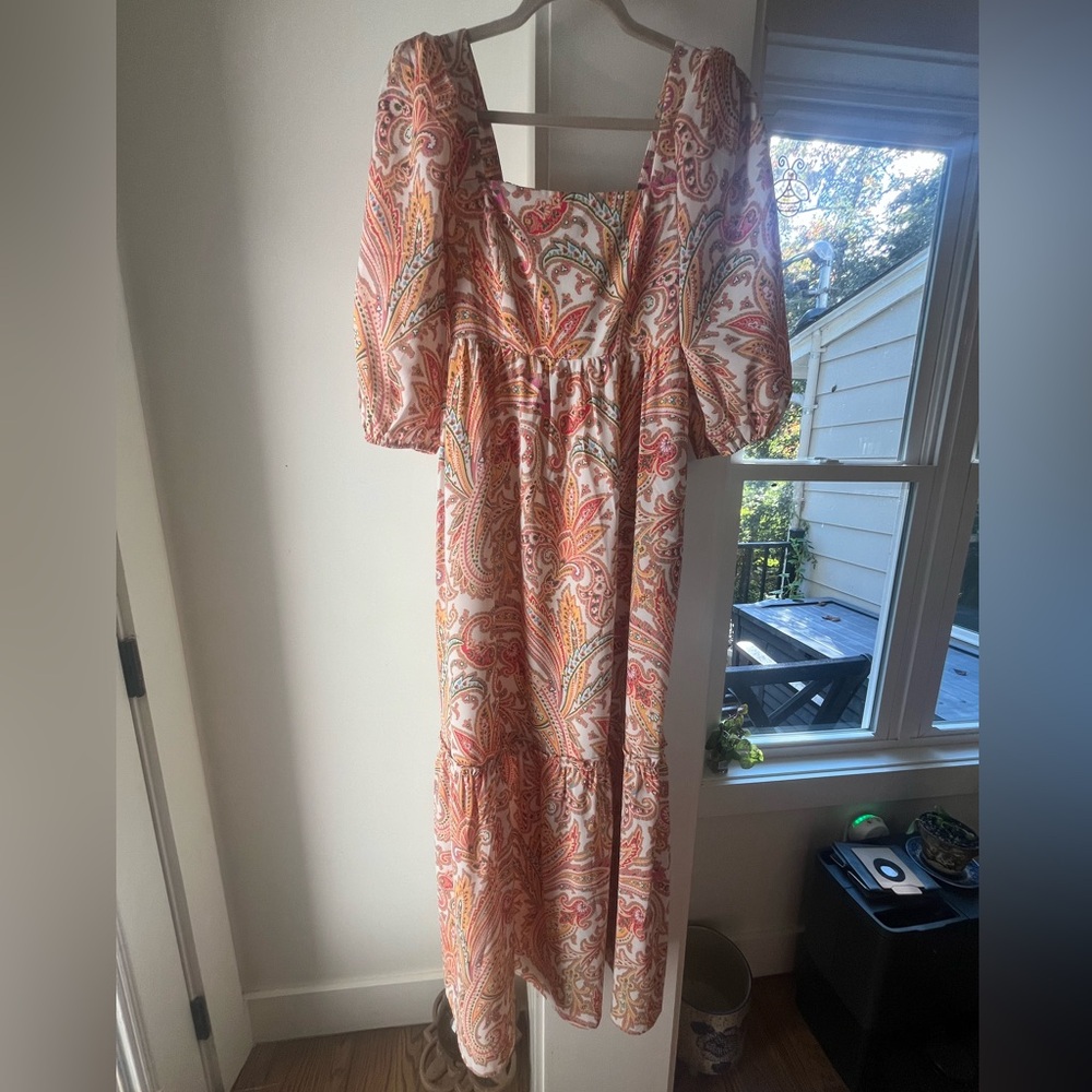 Anthropologie Jade Colorful Maxi Dress XS w Pockets